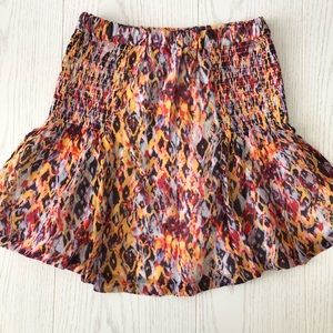 NWOT IRO Printed Multicolor Mini Flare Skirt